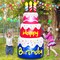 6 Ft Happy Birthday Inflatable Cake with Candles Outdoor Decorations Lighted Blow Up Holiday Birthday Party Decor with 6 LED Lights for Indoor Home Celebration Garden Lawn Yard Prop Sign